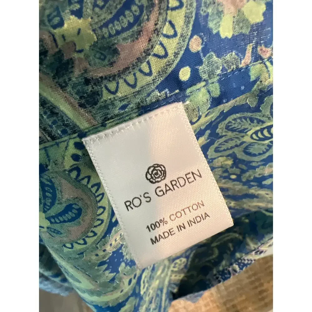 Ro’s Garden size large floral cotton midi dress - Picture 4 of 4